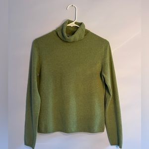 Geneva Cashmere Sweater Heather Green Petite Small